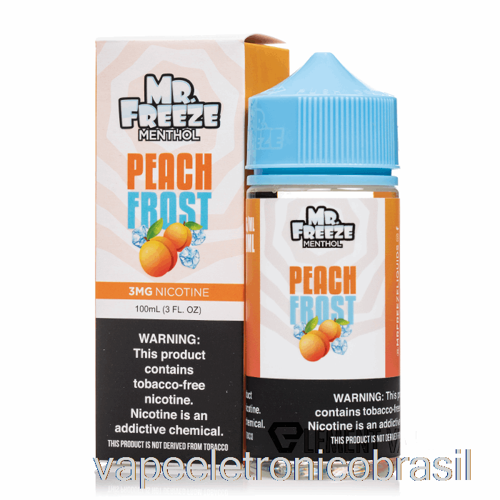 Vape Eletrônico Pêssego Geada - Mr Freeze - 100ml 3mg